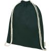 Orissa 100 g/m² organic cotton drawstring bag 5L P068767C ciemnozielony