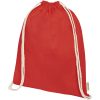 Orissa 140 g/m² organic cotton drawstring bag 5L P075007C czerwony