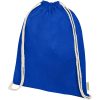 Orissa 140 g/m² organic cotton drawstring bag 5L P075007C błękit królewski