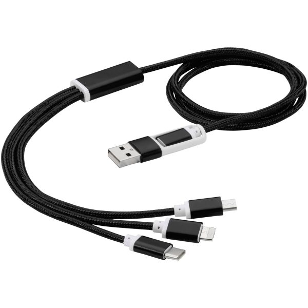 Kabel do ładowania 5 w 1 z podwójnym wejściem Versatile P073718C czarny