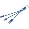 Metal kabel do ładowania 4 w 1 z aluminium z recyklingu z łańcuchem do kluczy P098374C błękit królewski
