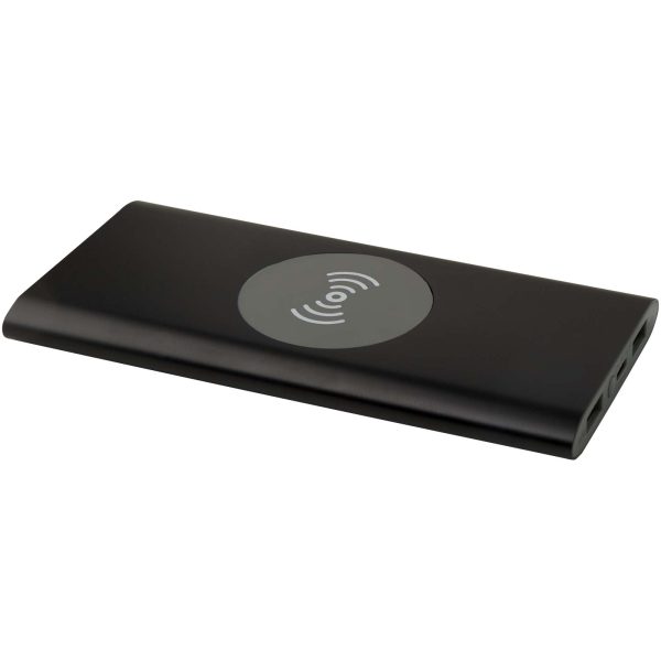 Juice bezprzewodowy powerbank o pojemności 8000 mAh Type-C z aluminium pochodzącego z recyklingu P098384C czarny