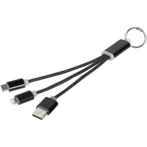 Kabel do ładowania 3w1 Metal z kółkiem na klucze P068919C PFC-134961-W
