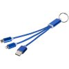 Kabel do ładowania 3w1 Metal z kółkiem na klucze P068919C błękit królewski