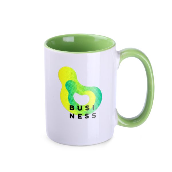 Kubek Evergreen 300 ml P047063M biały / jasnozielony