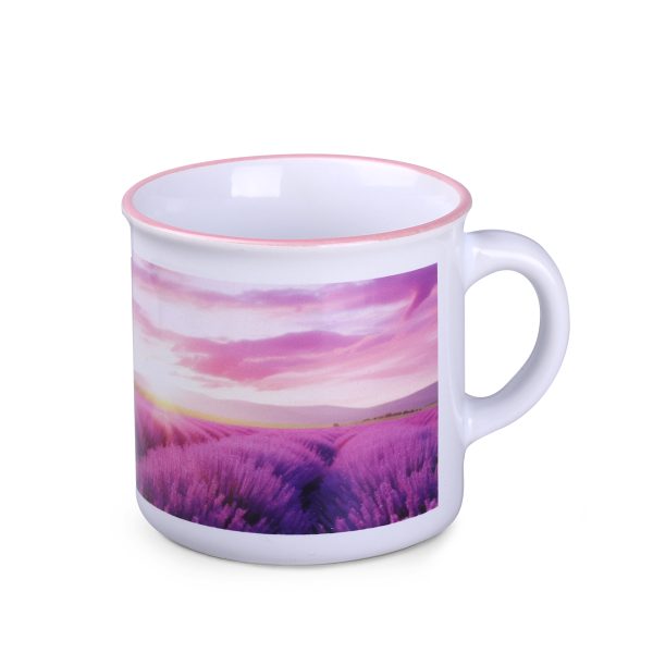 Kubek sublimacyjny Loft Art 290 ml P056629M biały / różowy