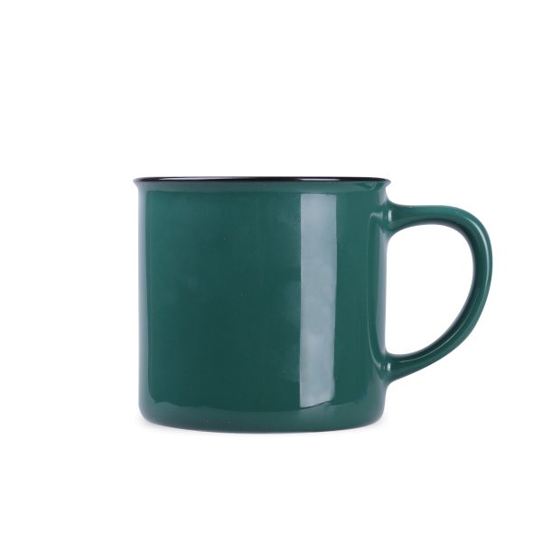 Kubek Loft 300 ml P047083M ciemnozielony / biały