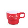 Kubek Astrid 230 ml P102194M czerwony / biały