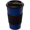 Kubek termiczny z serii Americano® o pojemności 350 ml z uchwytem P068969C niebieski / czarny