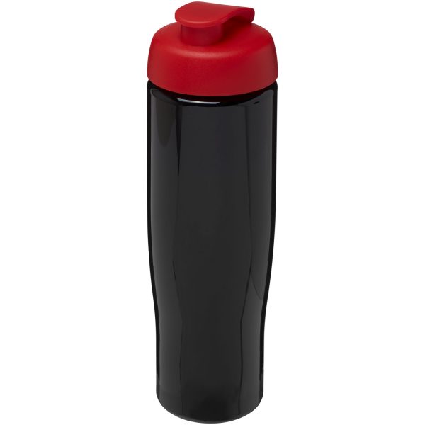 Bidon H2O Tempo® o pojemności 700 ml z wieczkiem zaciskowym P069127C czarny / czerwony