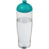 Bidon H2O Tempo® o pojemności 700 ml z wypukłym wieczkiem P069153C przezroczysty / błękitny