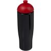 Bidon H2O Tempo® o pojemności 700 ml z wypukłym wieczkiem P069153C czarny / czerwony