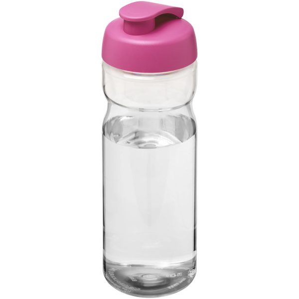 Bidon H2O Base® o pojemności 650 ml z wieczkiem zaciskowym P069202C przezroczysty / różowy