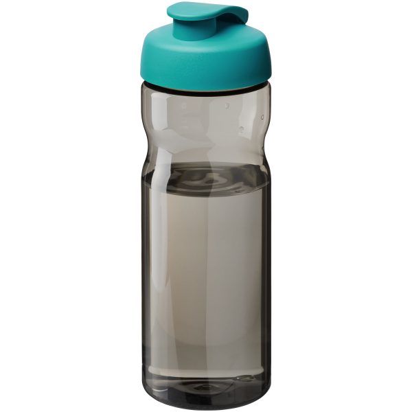 Bidon H2O Eco o pojemności 650 ml z wieczkiem zaciskowym P072593C ciemnografitowy / morski