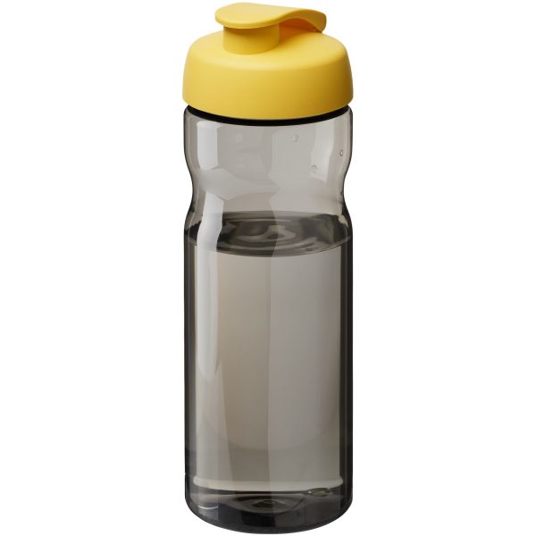 Bidon H2O Eco o pojemności 650 ml z wieczkiem zaciskowym P072593C ciemnografitowy / żółty