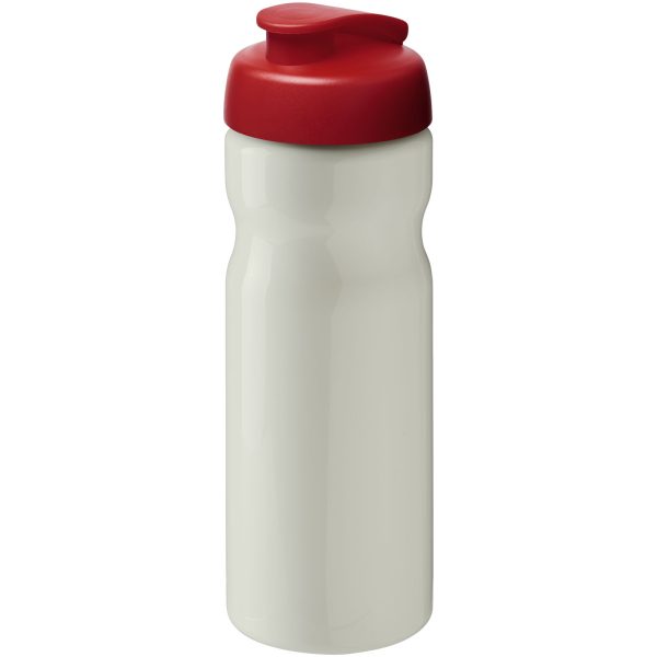 Bidon H2O Eco o pojemności 650 ml z wieczkiem zaciskowym P072593C kość słoniowa / czerwony