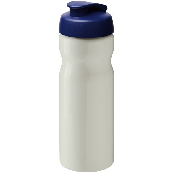 Bidon H2O Eco o pojemności 650 ml z wieczkiem zaciskowym P072593C kość słoniowa / niebieski