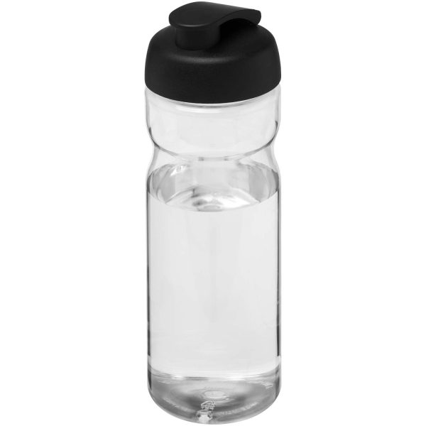 Bidon H2O Eco o pojemności 650 ml z wieczkiem zaciskowym P072593C przezroczysty / czarny