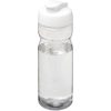 Bidon H2O Eco o pojemności 650 ml z wieczkiem zaciskowym P072593C przezroczysty / biały