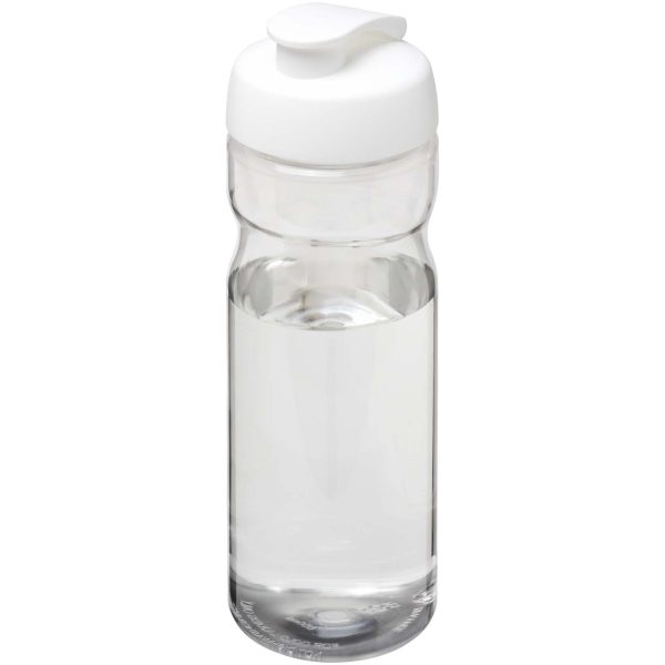 Bidon H2O Eco o pojemności 650 ml z wieczkiem zaciskowym P072593C przezroczysty / biały