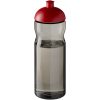Bidon H2O Eco o pojemności 650 ml z wypukłym wieczkiem P072617C ciemnografitowy / czerwony