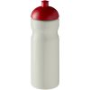 Bidon H2O Eco o pojemności 650 ml z wypukłym wieczkiem P072617C kość słoniowa / czerwony
