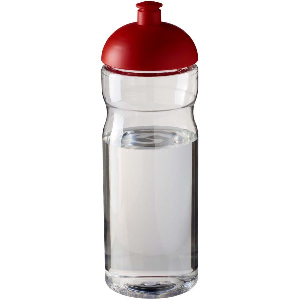 Bidon H2O Eco o pojemności 650 ml z wypukłym wieczkiem P072617C przezroczysty / czerwony