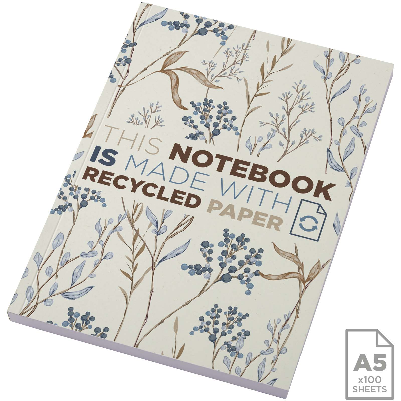 Notatnik A5 Novella Austen z miękkiej okładki z recyklingu, 100 kartek P109936C PFC-210248-W