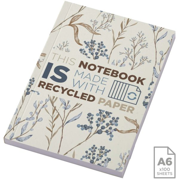 Notatnik A6 Novella Austen z miękkiej okładki z materiału z recyklingu, 100 kartek P109946C kość słoniowa