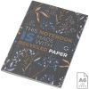 Notatnik A6 Novella Austen z miękką okładką z materiału z recyklingu, 50 kartek P109951C ciemnografitowy