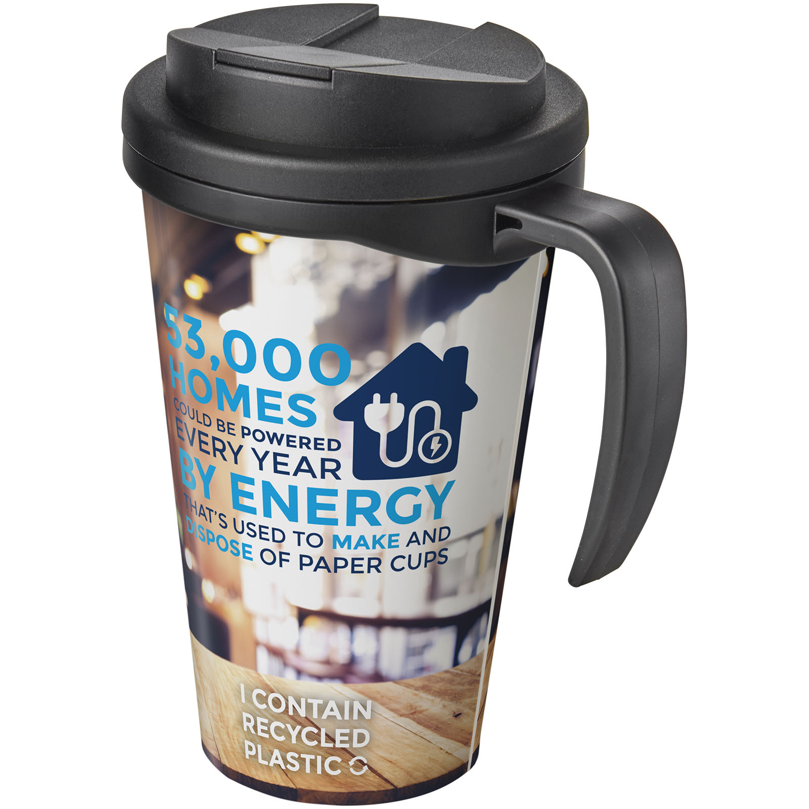 Kubek Brite-Americano® 350 ml z wieczkiem zapobiegającym rozchlapaniu P072680C PFC-210420-W