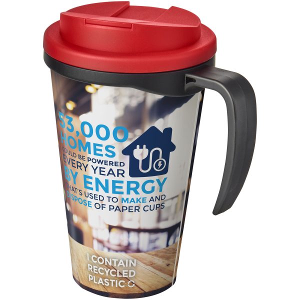 Kubek Brite-Americano® 350 ml z wieczkiem zapobiegającym rozchlapaniu P072680C czarny / czerwony