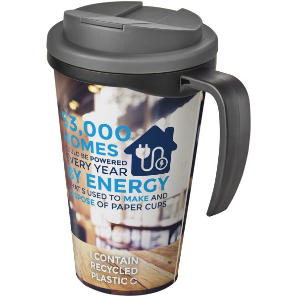 Kubek Brite-Americano® 350 ml z wieczkiem zapobiegającym rozchlapaniu P072680C czarny / szary