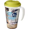 Kubek Brite-Americano® 350 ml z wieczkiem zapobiegającym rozchlapaniu P072680C biały / limonka