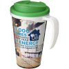 Kubek Brite-Americano® 350 ml z wieczkiem zapobiegającym rozchlapaniu P072680C biały / zielony