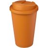 Kubek Americano® Eco z recyklingu o pojemności 350 ml z pokrywą odporną na zalanie P073573C pomarańczowy