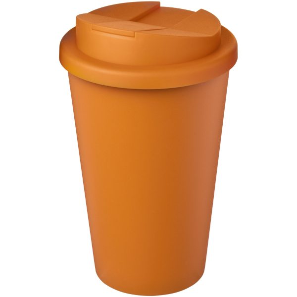 Kubek Americano® Eco z recyklingu o pojemności 350 ml z pokrywą odporną na zalanie P073573C pomarańczowy