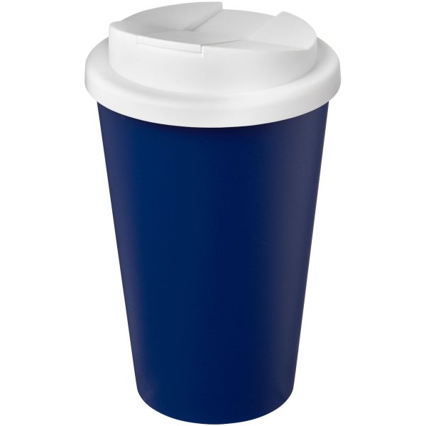 Kubek Americano® Eco z recyklingu o pojemności 350 ml z pokrywą odporną na zalanie P073573C niebieski / biały