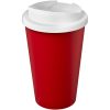 Kubek Americano® Eco z recyklingu o pojemności 350 ml z pokrywą odporną na zalanie P073573C czerwony / biały