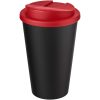 Kubek Americano® Eco z recyklingu o pojemności 350 ml z pokrywą odporną na zalanie P073573C czerwony / czarny