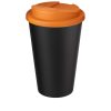 Kubek Americano® Eco z recyklingu o pojemności 350 ml z pokrywą odporną na zalanie P073573C pomarańczowy / czarny