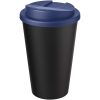 Kubek Americano® Eco z recyklingu o pojemności 350 ml z pokrywą odporną na zalanie P073573C niebieski / czarny