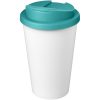 Kubek Americano® Eco z recyklingu o pojemności 350 ml z pokrywą odporną na zalanie P073573C błękitny / biały