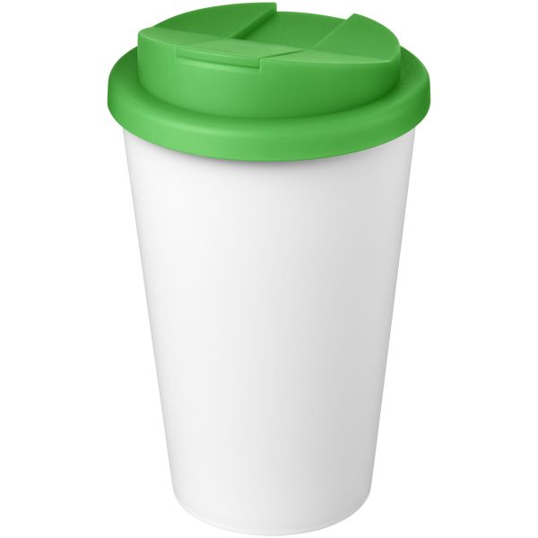 Kubek Americano® Eco z recyklingu o pojemności 350 ml z pokrywą odporną na zalanie P073573C zielony / biały