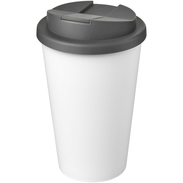 Kubek Americano® Eco z recyklingu o pojemności 350 ml z pokrywą odporną na zalanie P073573C szary / biały