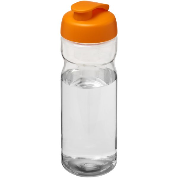 Bidon H2O Active® Base Tritan™ o pojemności 650 ml z klapką P074878C przezroczysty bezbarwny / pomarańczowy