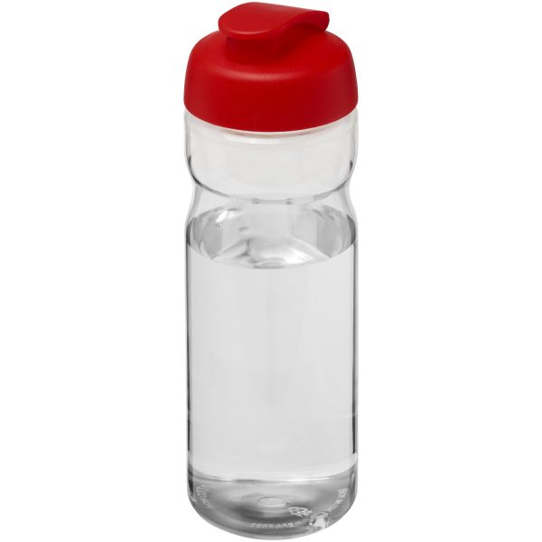 Bidon H2O Active® Base Tritan™ o pojemności 650 ml z klapką P074878C przezroczysty bezbarwny / czerwony