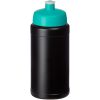 Baseline 500 ml butelka sportowa z recyklingu P074251C czarny / błękitny