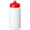 Baseline 500 ml butelka sportowa z recyklingu P074251C biały / czerwony