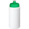Baseline 500 ml butelka sportowa z recyklingu P074251C biały / zielony